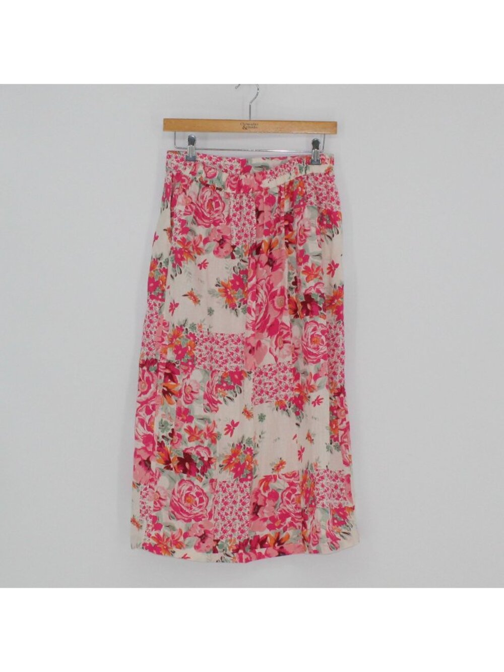 Haute Hippie-LINEN Floral Pink (M) Skirt
